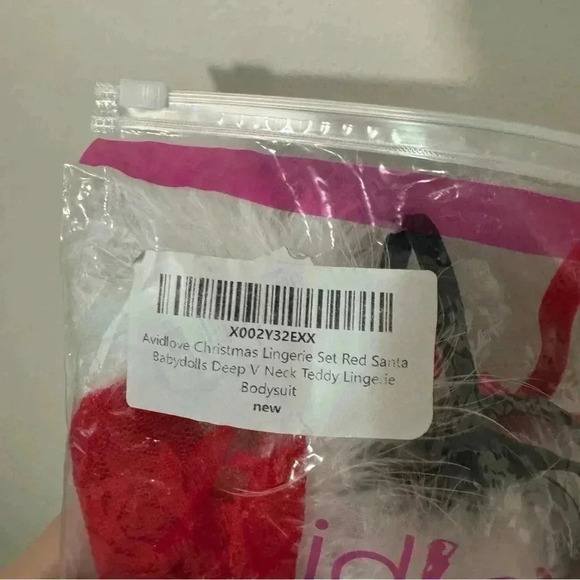 NWT AVIDLOVE HOLIDAY LINGERIE  SET L - Picture 8 of 8